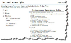 Figure 2: If you've selected Regular or custom user for an employee, you have some control over the areas he or she can access.