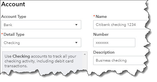 Quickbooks Online Chart Of Accounts Detail Type List